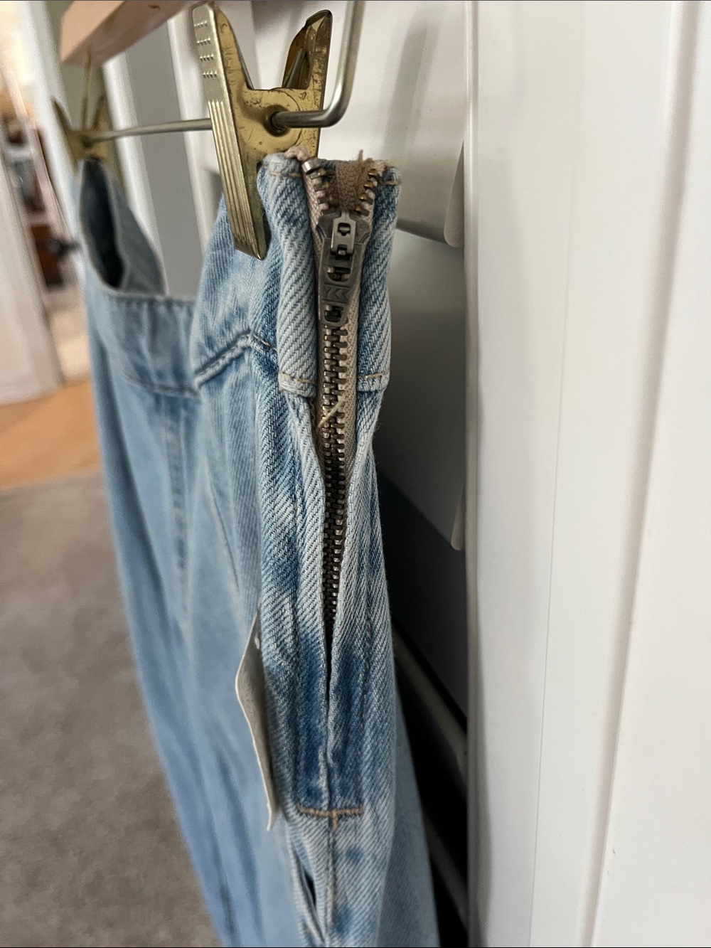 We The Free Light Blue Denim Maxi Skirt - Picture 6 of 8